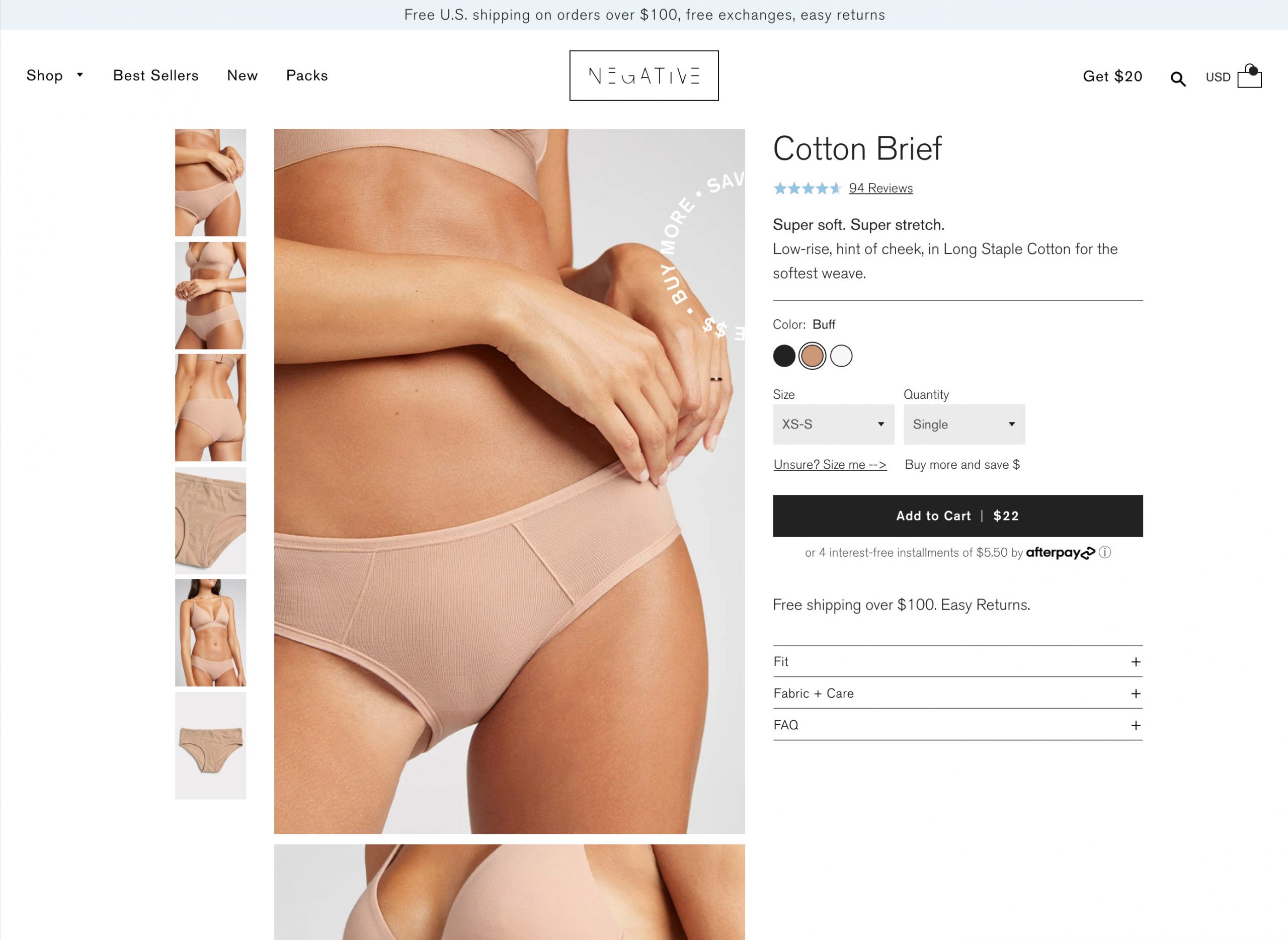 Negative Underwear Before and After Email Redesign